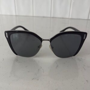 PRADA Black Cat-Eye Sunglasses